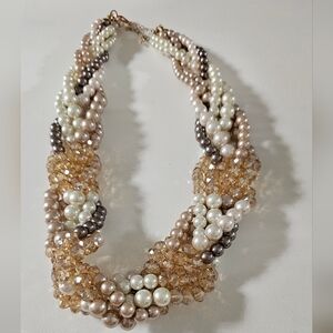 Pearl and crystal necklace